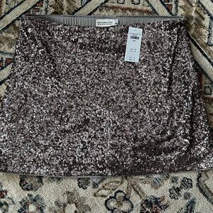 A&F Sequin Skort in Gunmetal